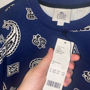 Lacoste x Urban Outfitters paisley crew neck